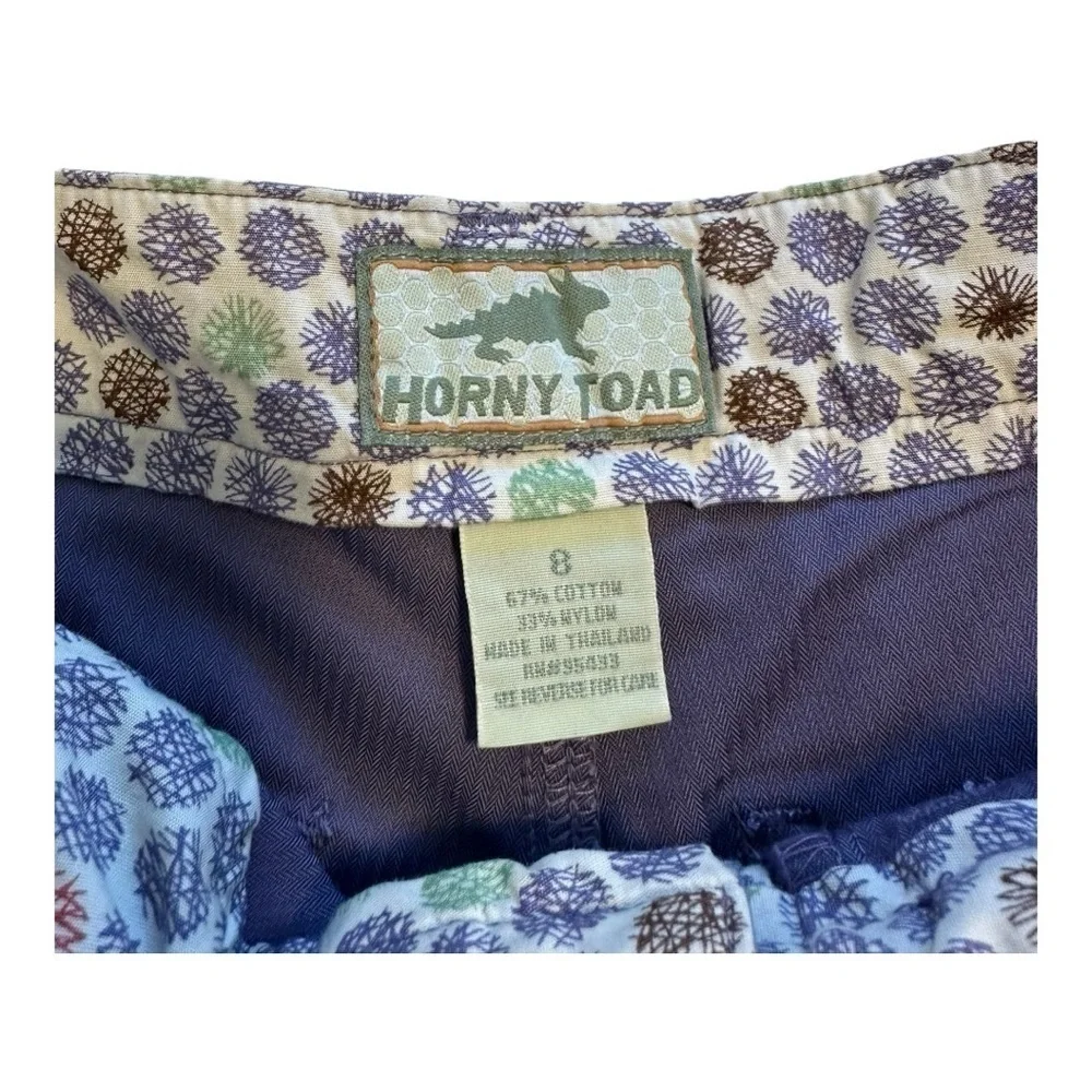 Casual Lavender Cotton Blend Purple Shorts With Pockets - Size 8 - Picture 7 of 12